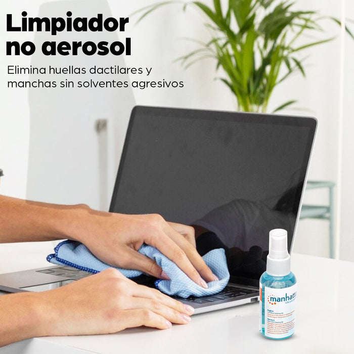 EAN 0766623421010 - Manhattan 421010 kit de limpieza para computadora LCD/TFT/Plasma Líquido y paños secos/húmedos para limpi imagen 5