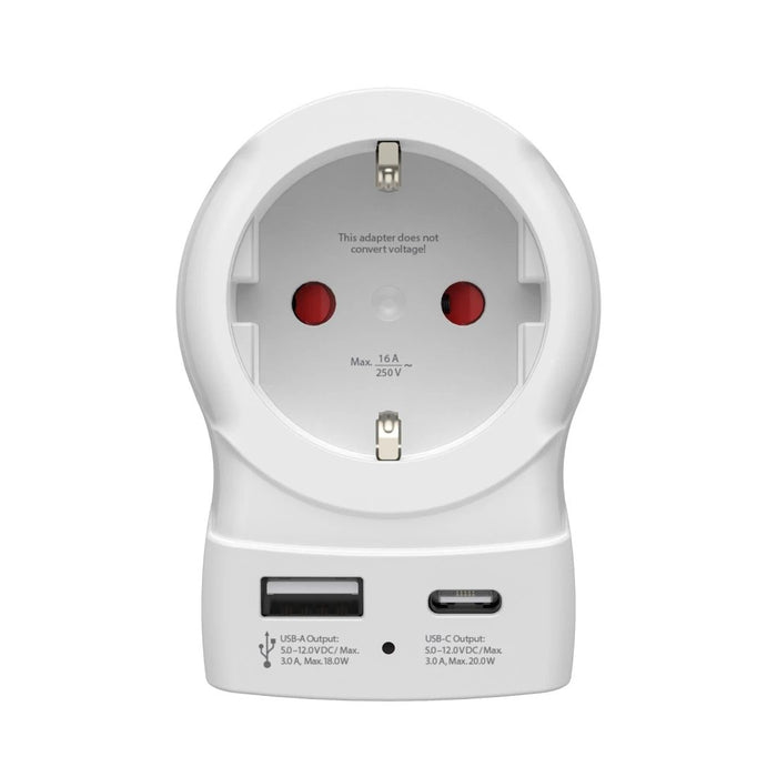 EAN 4047443553768 - Hama EU to US adaptador de enchufe eléctrico Tipo B Tipo C (Euroconcexión) + Tipo F Blanco imagen 4