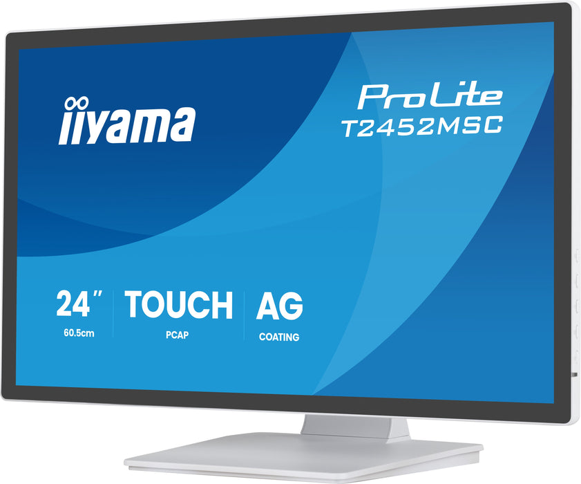 EAN 4948570127252 - iiyama T2452MSC-W2AG pantalla para PC 61 cm (24") 1920 x 1080 Pixeles Full HD LED Pantalla táctil Blanco imagen 4
