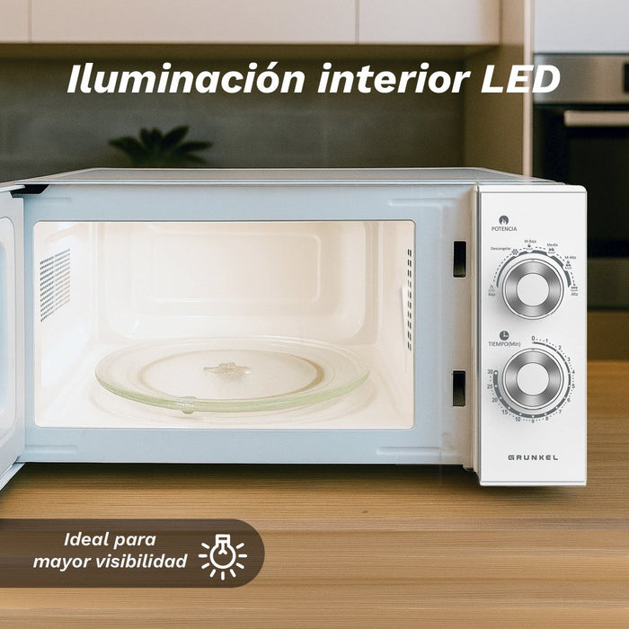 EAN 8426156018959 - Grunkel MW-25MG microondas Blanco Solo microondas Encimera 25 L 700 W imagen 6