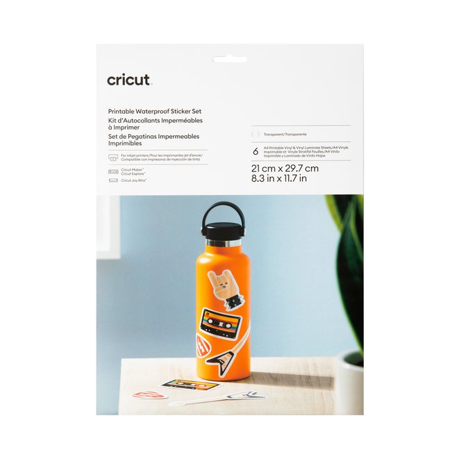 EAN 0093573545719 - Cricut Printable Waterproof Sticker Set Lámina de vinilo de transferencia térmica Vinilo de termotransfer imagen 1