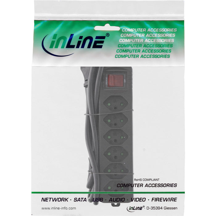 EAN 4043718299959 - InLine 16451Y base múltiple 1,5 m 6 salidas AC Interior Negro imagen 3