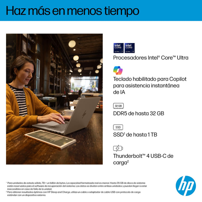 EAN 199251190100 - HP OmniBook 7 AI 14-fr0017ns Intel Core Ultra 7 255H Portátil 35,6 cm (14") 2K 32 GB LPDDR5-SDRAM 1 TB SSD imagen 7