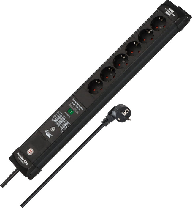 EAN 4007123691388 - Brennenstuhl 1951160611 regleta inteligente 6 salidas AC 1,8 m Negro imagen 1
