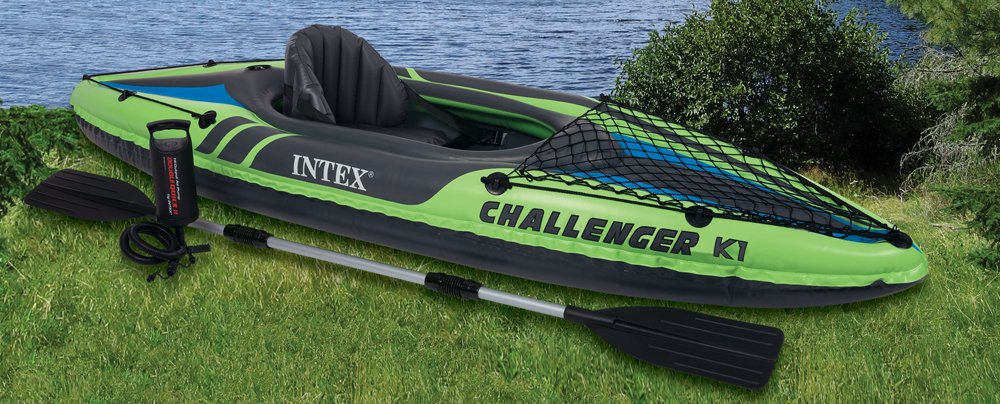 EAN 6941057463056 - Intex K1 1 personas(s) Negro, Azul, Verde, Gris Cloruro de polivinilo (PVC) Kayak inflable imagen 3