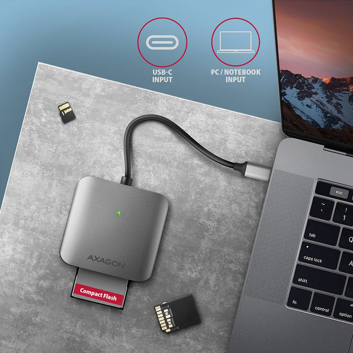EAN 8595247906632 - Axagon CRE-S3C lector de tarjeta USB 3.2 Gen 1 (3.1 Gen 1) Type-C Gris imagen 5