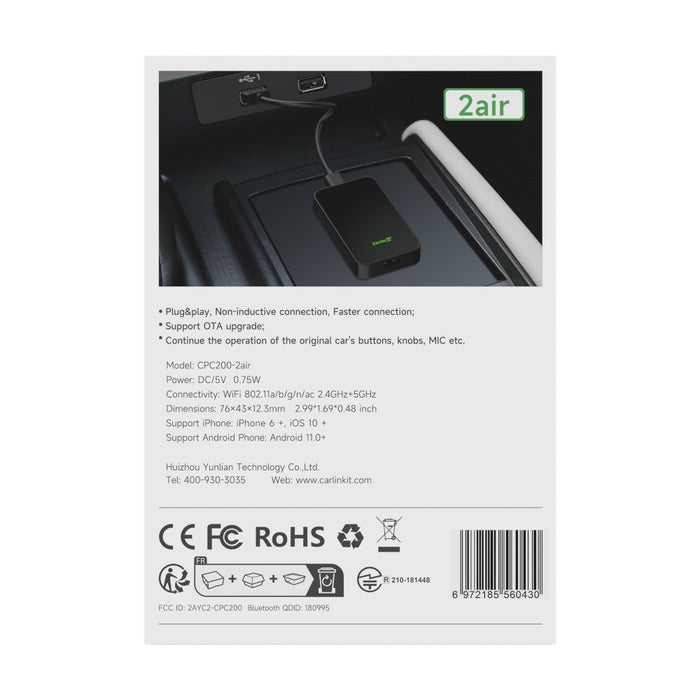 EAN 6972185560430 - Dnia 1.2508.6028 receptor multimedia para coche Negro Wifi 5 W Bluetooth imagen 10