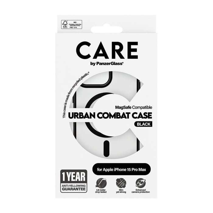 EAN 5715685005633 - PanzerGlass CARE™ by ® Urban Combat Case Transparent w. Black MagSafe iPhone 15 Pro Max funda para teléfo imagen 3