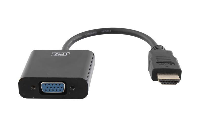 EAN 3303170076828 - T'nB HDMIVGA adaptador de cable de vídeo VGA (D-Sub) HDMI tipo A (Estándar) Negro imagen 1