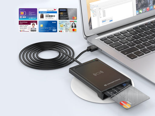 EAN 4015867243589 - Conceptronic BIAN11B lector de tarjeta inteligente Interior USB USB 2.0 Negro imagen 2