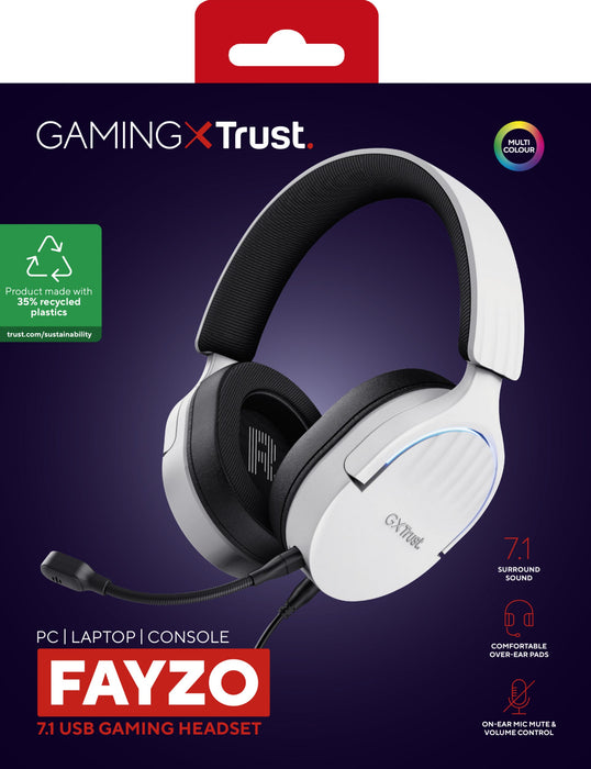 EAN 8713439253023 - Trust GXT 490 FAYZO Auriculares Alámbrico Diadema Motocicleta USB tipo A Negro, Blanco imagen 8
