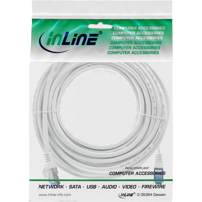 EAN 4043718337354 - InLine 72600W cable de red Blanco 10 m Cat6a S/FTP (S-STP) Alrededor imagen 3