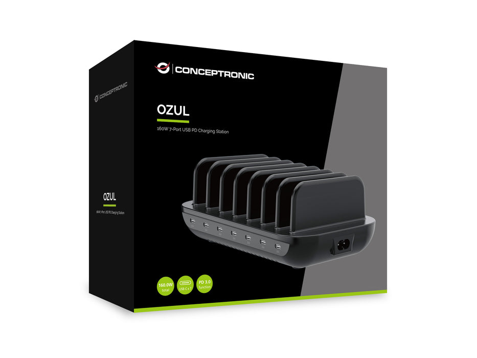 EAN 4015867241325 - Conceptronic OZUL07B cargador de dispositivo móvil Universal Negro Corriente alterna Carga rápida Interio imagen 5