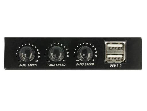 EAN 4043619627141 - DeLOCK 62714 controlador de velocidad de ventilador 3 canales Negro imagen 2
