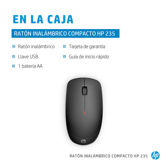 EAN 5715063682432 - HP 235 Slim Wireless Mouse ratón Oficina Ambidextro RF inalámbrico Óptico 1600 DPI imagen 2