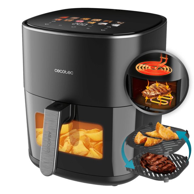 EAN 8435771915888 - Cecotec Cecofry&Grill Duoheat 6500 Sencillo 6,5 L Independiente 2200 W Freidora de aire caliente Negro imagen 14