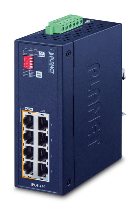 EAN 4711605285599 - PLANET IP30 Industrial 4-port Gigabit Ethernet (10/100/1000) Energía sobre Ethernet (PoE) Azul imagen 1