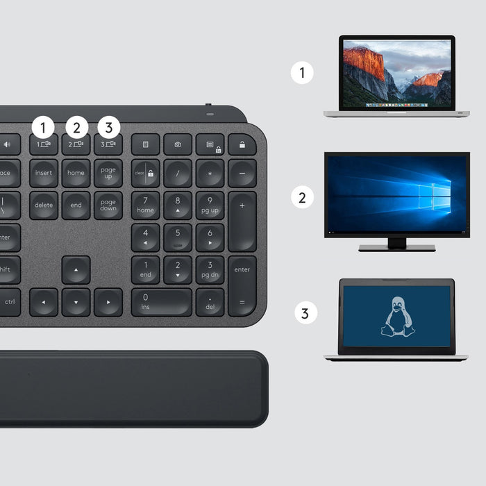 EAN 5099206086913 - Logitech MX Keys Plus teclado Universal RF Wireless + Bluetooth QWERTY Inglés Grafito imagen 7