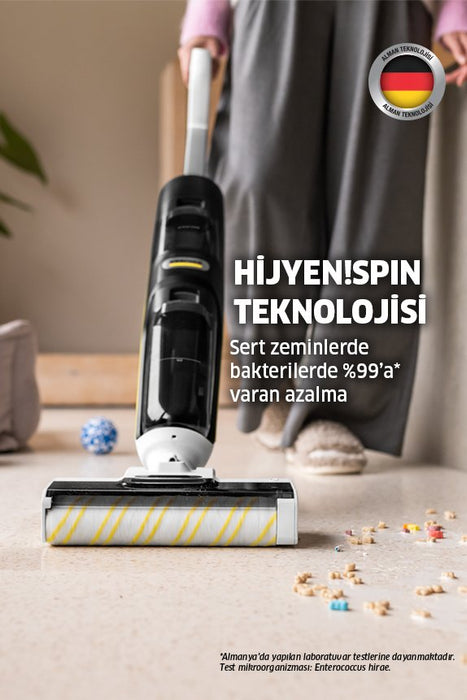 EAN 4066529148155 - Kärcher FCV 3 vloerreiniger Aspiradora escoba 2 en 1 Batería Seca y húmeda HEPA Sin bolsa 160 W Blanco imagen 12