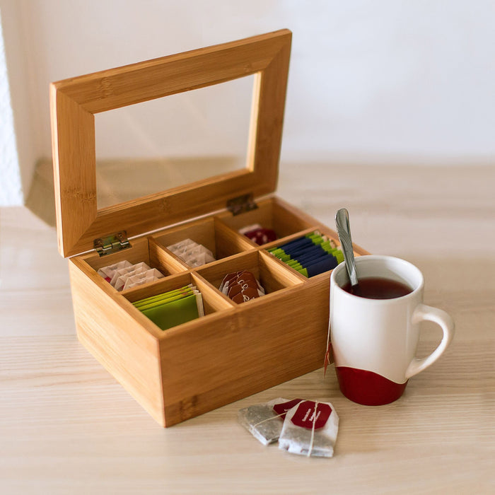 EAN 4052025047399 - Relaxdays 4052025047399 caja para té Plástico, Madera imagen 2