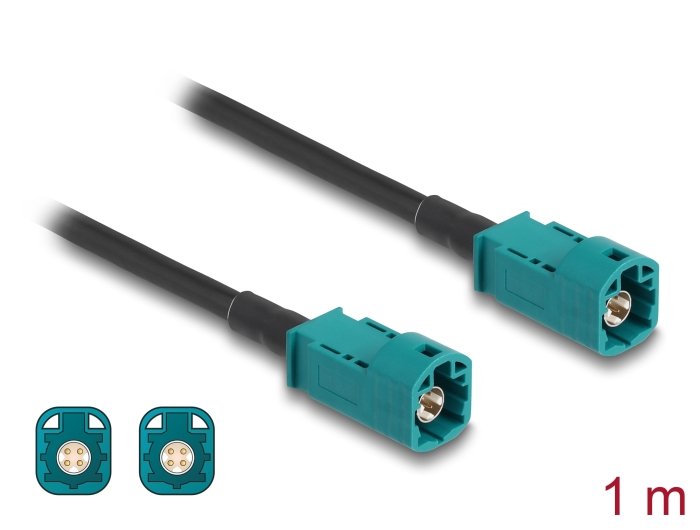 EAN 4043619906789 - DeLOCK 90678 cable coaxial 1 m HSD Z Negro, Azul imagen 2