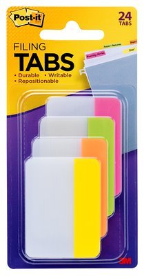 EAN 0051141953502 - Post-It Tabs, 2 inch Solid, Assorted Bright Colors, 6/Color, 4 Colors, 24/Pk pestaña autoadhesiva Verde,  imagen 1