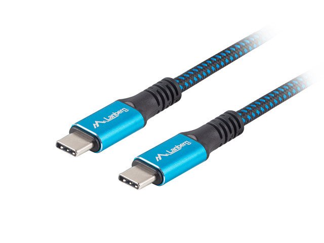 EAN 5901969436730 - Lanberg CA-CMCM-45CU-0005-BK cable USB USB4 Gen 2x2 0,5 m USB C Negro, Azul imagen 1