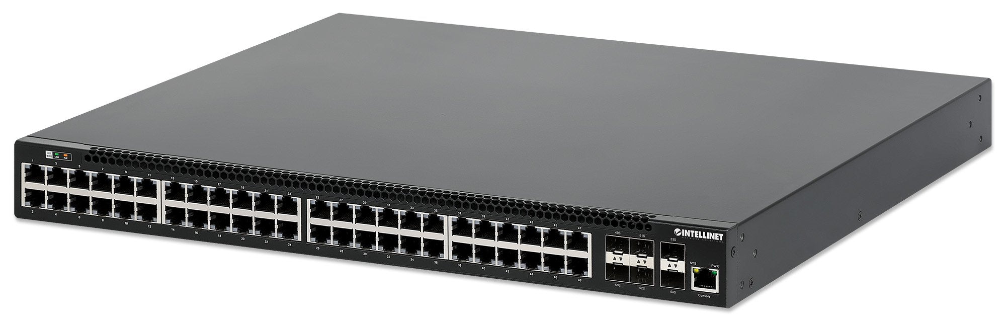 EAN 0766623562041 - Intellinet 562041 switch Gestionado L3 Gigabit Ethernet (10/100/1000) Energía sobre Ethernet (PoE) Negro imagen 1