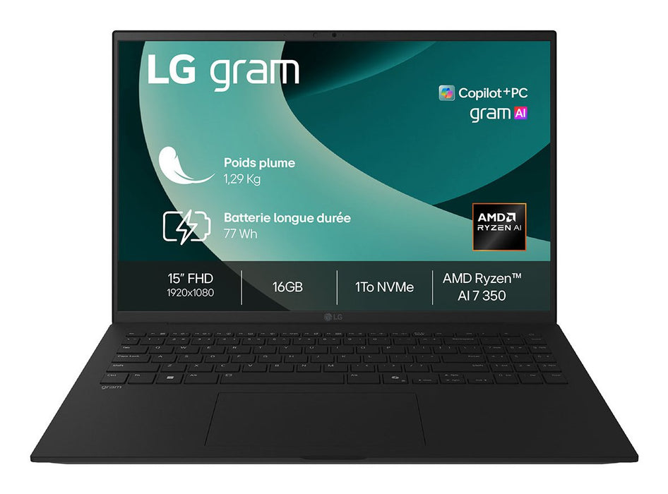 EAN 8806096528273 - LG Gram 15Z80T Copilot+ PC AMD Ryzen AI 7 350 Portátil 39,6 cm (15.6") Full HD 16 GB LPDDR5x-SDRAM 1 TB S imagen 1