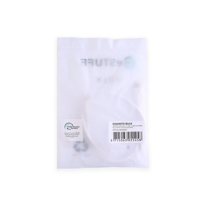 EAN 5715063055458 - eSTUFF ES604070-BULK cable USB USB 2.0 0,5 m USB C 60 W Blanco imagen 3