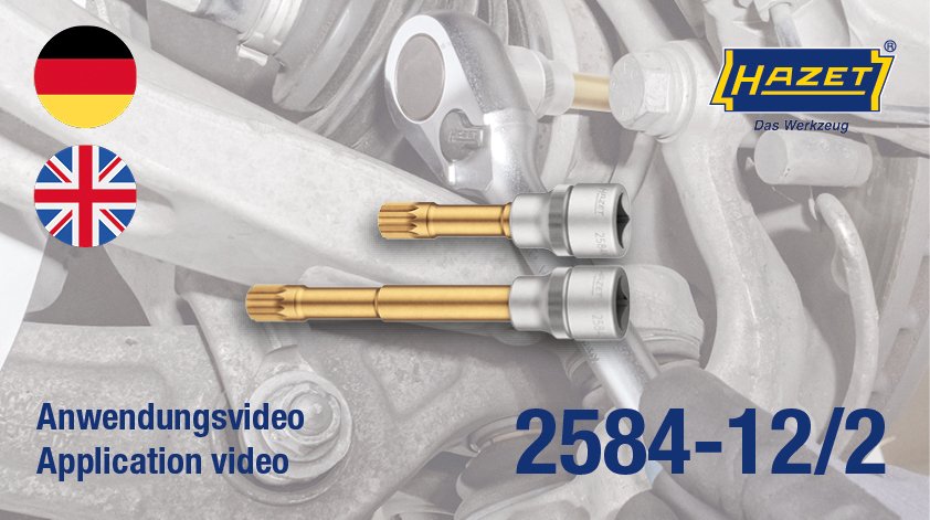 EAN 4000896252640 - HAZET 2584-12/2 toma de llaves de impacto Juego de llaves de impacto imagen 2