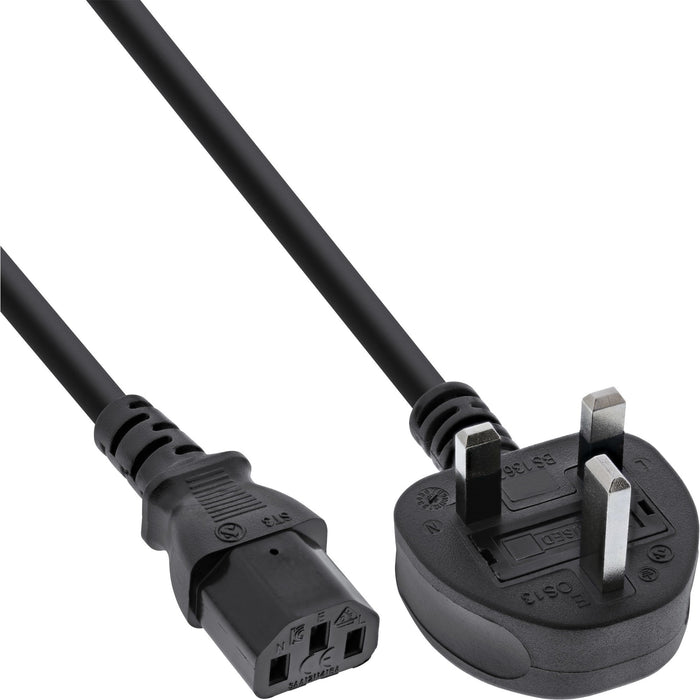 EAN 4043718264827 - InLine 16655E cable de transmisión Negro 5 m BS 1363 C13 acoplador imagen 1