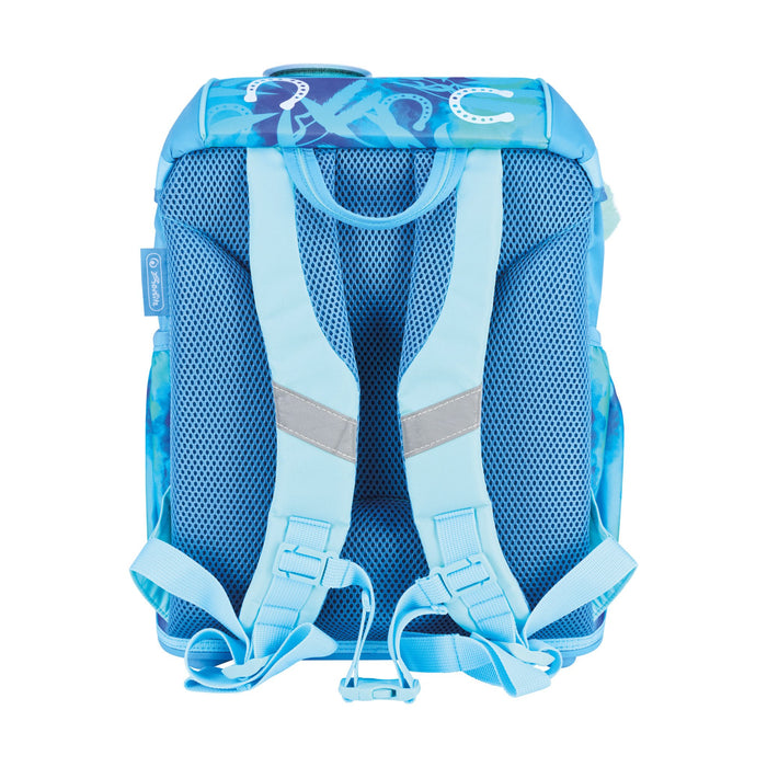 EAN 4008110396453 - Herlitz UltraLight XL Plus Lucky Horse juego de mochila escolar Chica Poliéster Azul, Azul claro imagen 3