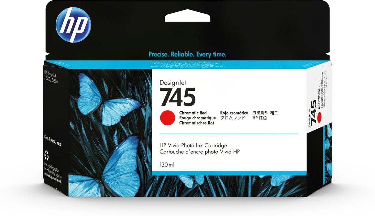 EAN 0725184104633 - HP 745 130-ml DesignJet Chromatic Red Ink Cartridge cartucho de tinta 1 pieza(s) Original Rendimiento est imagen 1