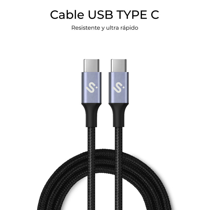 EAN 8436586743574 - SUBBLIM SUBCAB-C10001 cable USB USB 2.0 USB C Negro imagen 4