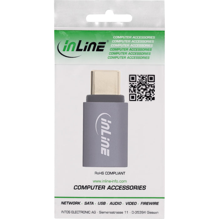 EAN 4043718334025 - InLine 35900F cambiador de género para cable USB-C Gris imagen 3