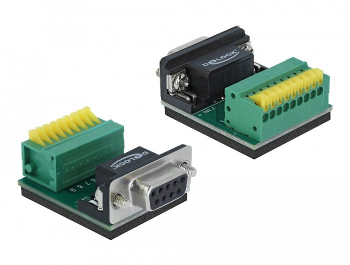 EAN 4043619663224 - DeLOCK 66322 conector 1 x serial Sub-D 9, 1 x 9 pin Negro, Verde, Plata, Amarillo imagen 1