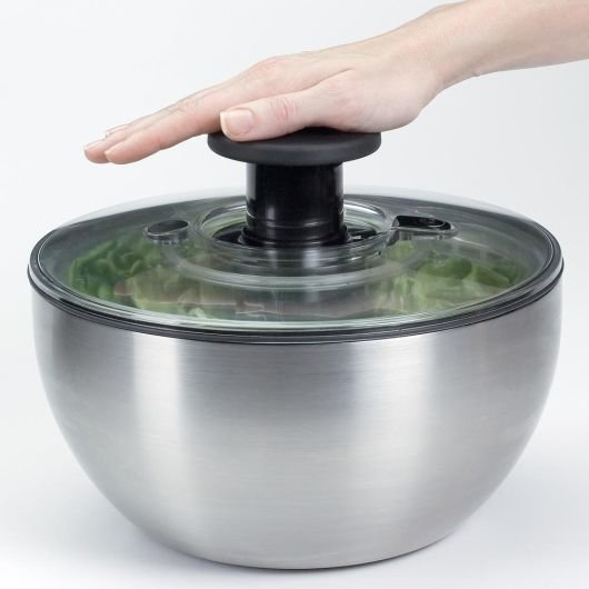 EAN 719812018294 - OXO 1071497 escurridor de ensalada Acero inoxidable Botón imagen 2