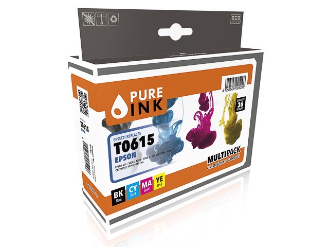 EAN 4056508005296 - Pure Ink 170745990035 cartucho de tinta 4 pieza(s) Compatible Rendimiento estándar Negro, Cian, Magenta,  imagen 1