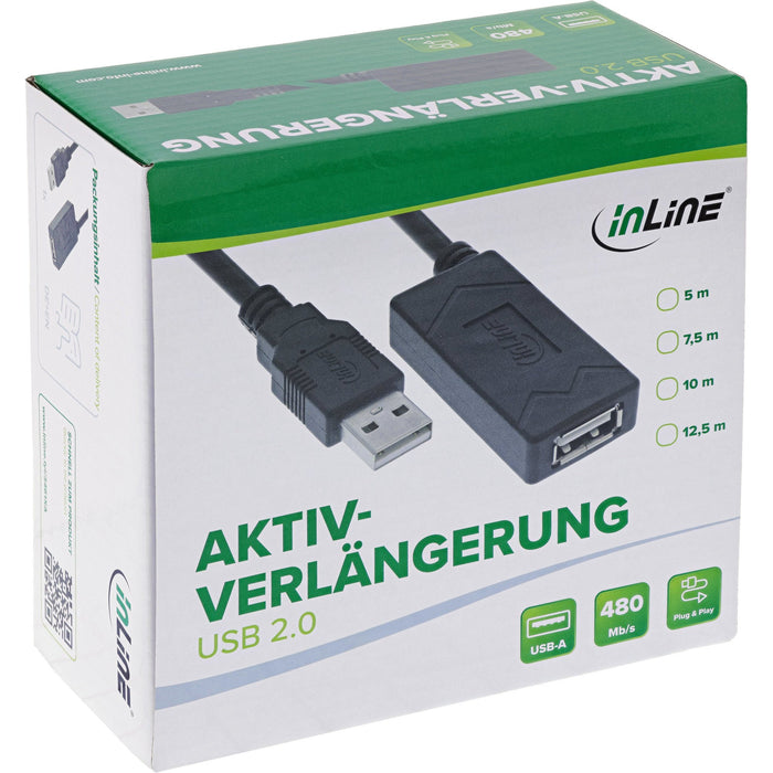 EAN 4043718332922 - InLine 34617A cable USB USB 2.0 12,5 m USB A 0,48 Gbit/s Negro imagen 4