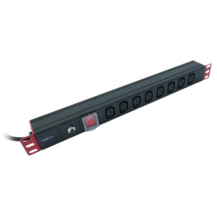 EAN 8051128109559 - Techly I-CASE STRIP-8C unidad de distribución de energía (PDU) 8 salidas AC 1U Negro imagen 5
