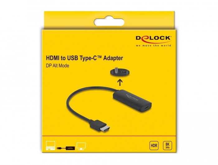 EAN 4043619642120 - DeLOCK 64212 adaptador de cable de vídeo 0,18 m HDMI tipo A (Estándar) USB Type-C + Micro-USB Negro imagen 3