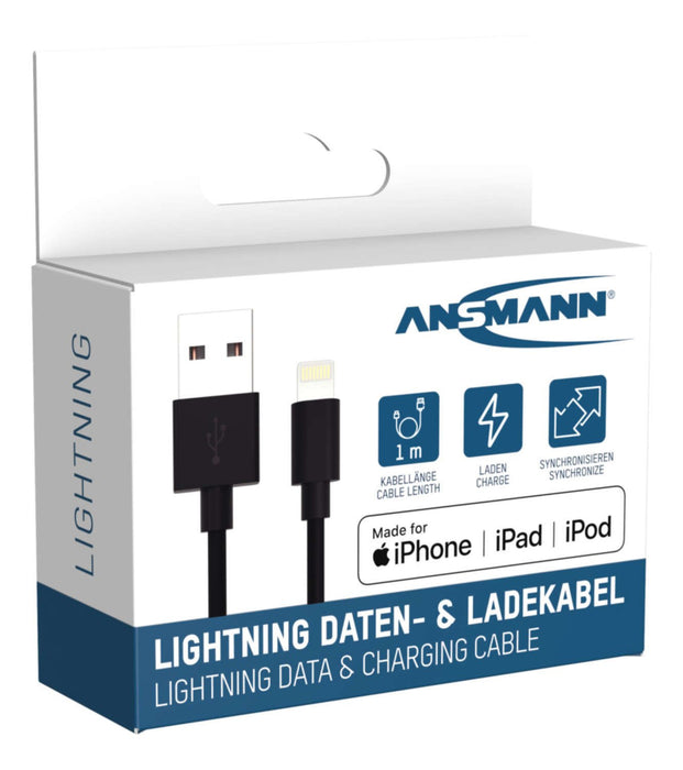 EAN 4013674176861 - Ansmann 1700-0131 cable de conector Lightning 1 m Negro imagen 6