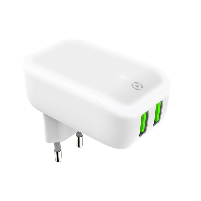 EAN 8021735756538 - Celly TC2USBLEDWH cargador de dispositivo móvil Universal Blanco Corriente alterna Interior imagen 2