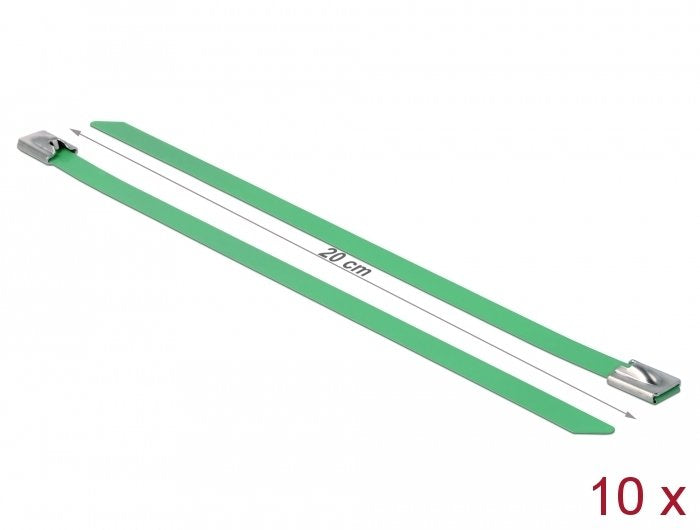 EAN 4043619188055 - DeLOCK 18805 presilla Acero Verde 10 pieza(s) imagen 2