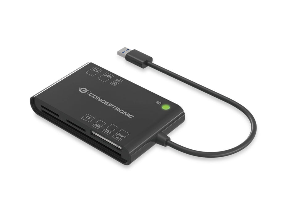 EAN 4015867226704 - Conceptronic BIAN01B lector de tarjeta inteligente Interior USB 3.2 Gen 1 (3.1 Gen 1) Negro imagen 1