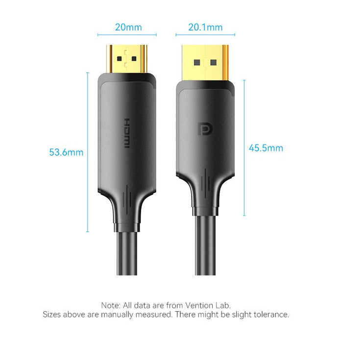 EAN 6922794775749 - Vention HFOBI adaptador de cable de vídeo 3 m HDMI tipo A (Estándar) DisplayPort Negro imagen 8