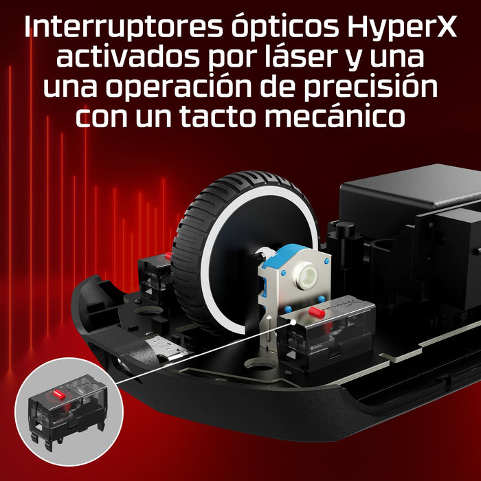 EAN 0198122802432 - HyperX Pulsefire Haste 2 Pro 4k Wireless Gaming Mouse ratón Juego Ambidextro Bluetooth + USB Type-C Óptic imagen 5