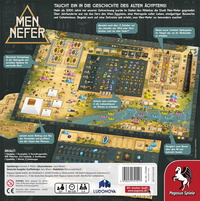 EAN 4250231741517 - Pegasus Spiele Men-Nefer 120 min Juego de mesa imagen 4