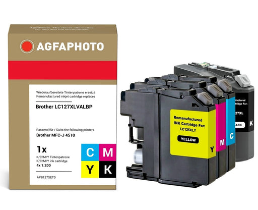 EAN 4250164841278 - AgfaPhoto APB127SETD cartucho de tinta 4 pieza(s) Compatible Alto rendimiento (XL) Negro, Cian, Magenta,  imagen 1